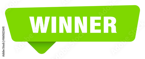 winner green sign isolated on transpatent background. winner sticker