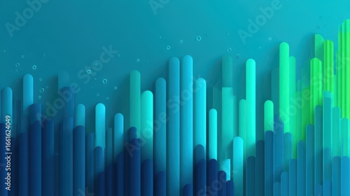 Abstract representation of sound waves in vibrant colors with a gradient background
