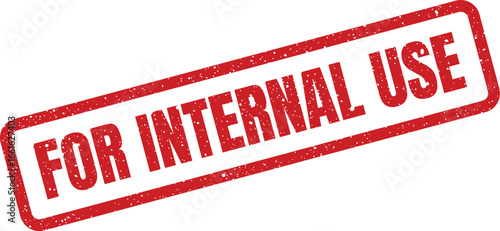 Rectangular red stamp with For Internal Use for documents and compliance checks