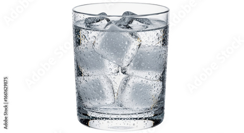 Obraz na plátně Isolated Glass of Water with Ice