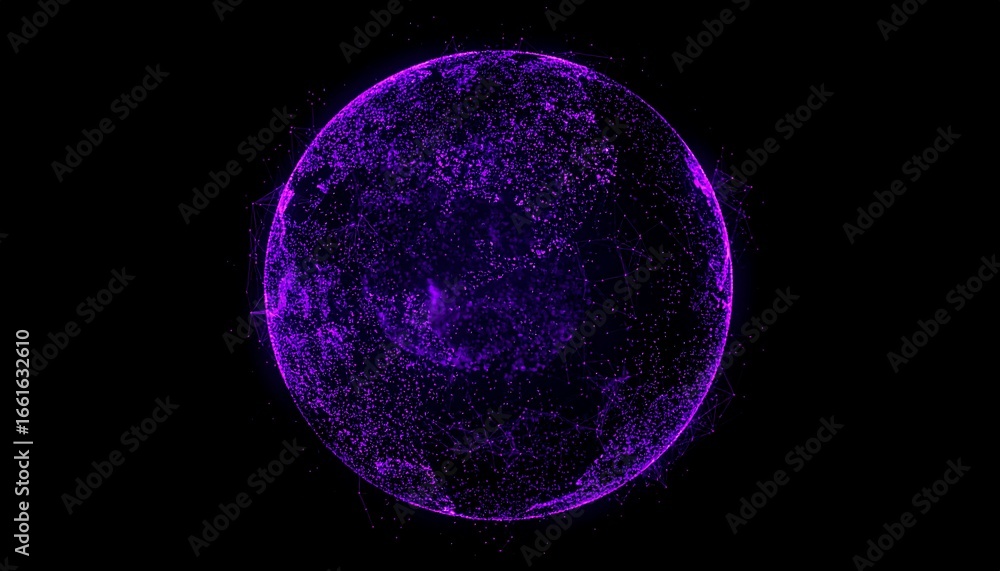 Obraz premium Purple planet illustration design