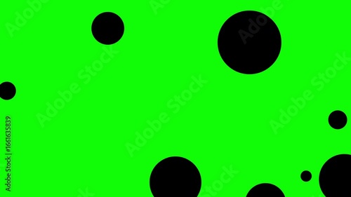 Circle Bubble Pop Up Transition with Green Screen Background 4K Resolution