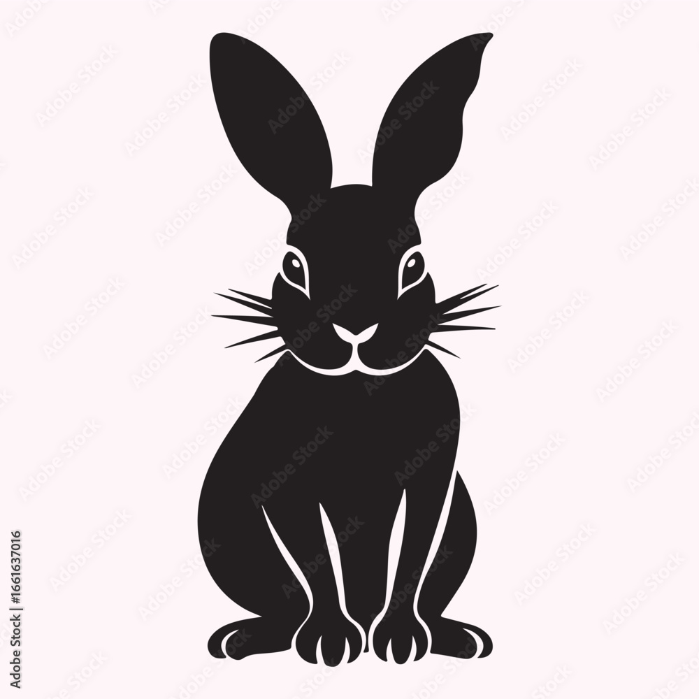 Obraz premium Hopping Bunny Silhouette