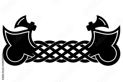 Viking Longships with Braided Rope Icon – Symbol of Norse Culture, Viking Heritage, and Adventure