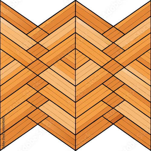 Abstract Warm Wood Geometric Pattern: Interlocking Lines and Subtle Gradient Texture