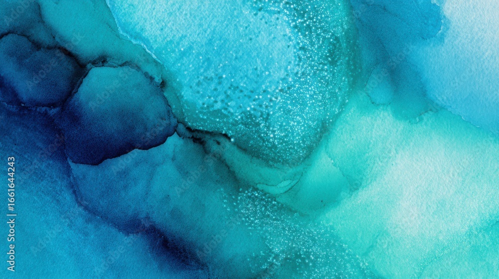 Fototapeta premium abstract teal blue watercolor art