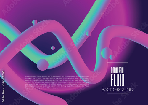 Dynamic liquid color wave background, abstract modern liquid background, colourful fluid vector background