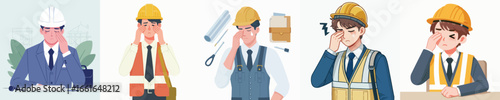 eye sore architect character vector
