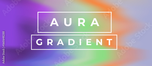Abstract vector illustration features a modern aura gradient style, with swirling pastel blue and purple colors blending smoothly to create a dreamy, soothing visual theme.
