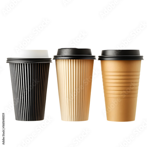 Wallpaper Mural Close-up View of Disposable Transparent Paper Cups and Plates Torontodigital.ca