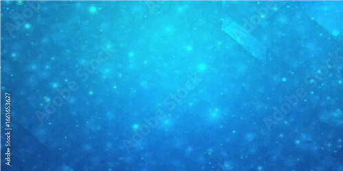Underwater scene with blue light and snowflakes, a beautiful holiday illustration of a winter world