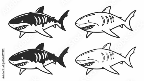 tiger-shark--icon-set