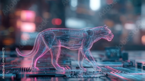 Digital panther on circuit board