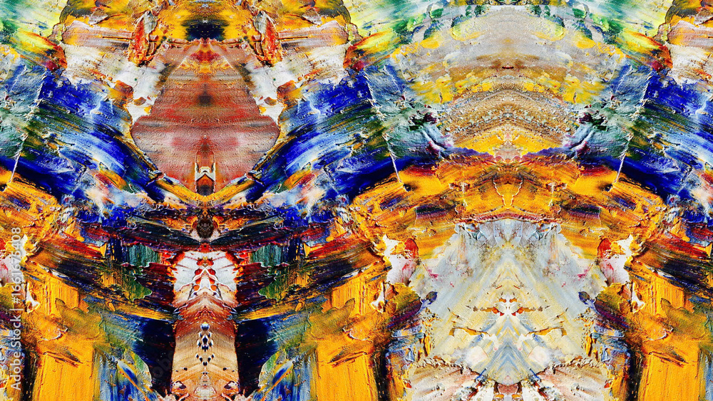 Fototapeta premium Abstract art background . Hand painting artwork on canvas .