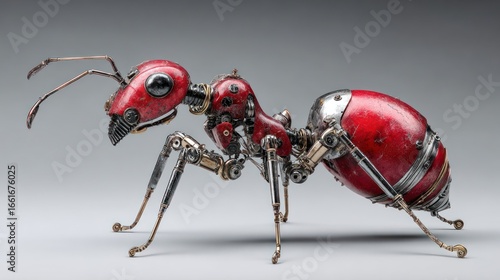 Steampunk ant, mechanical insect, detailed design