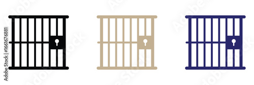 Jail icon vector, Jail sign. Prison icon design. Jail icon vector symbol isolated on white background. EPS 10