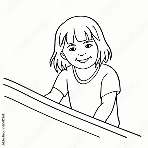 Child enjoying indoor playtime at home  for family-friendly activities and learning concepts in minimalistic style