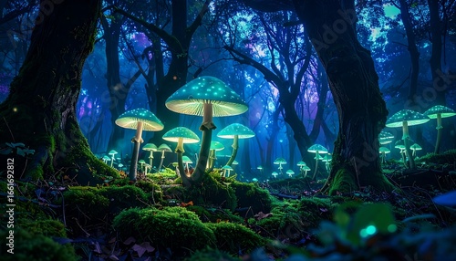 Enchanted glowing mushroom
