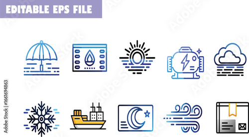 Vintage vector icons of hotel and transport signs, including cars, trucks, and shopping carts, for travel and business design