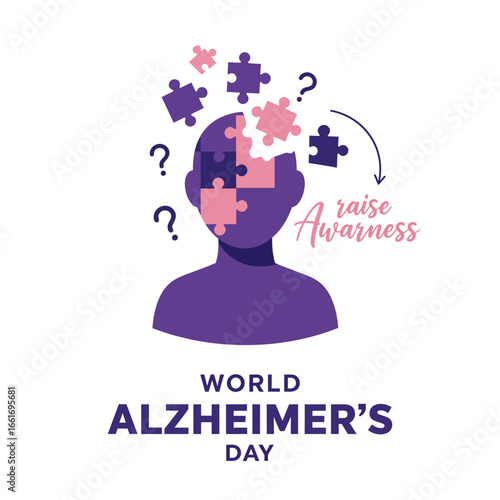 Vector illustration world alzheimer's day