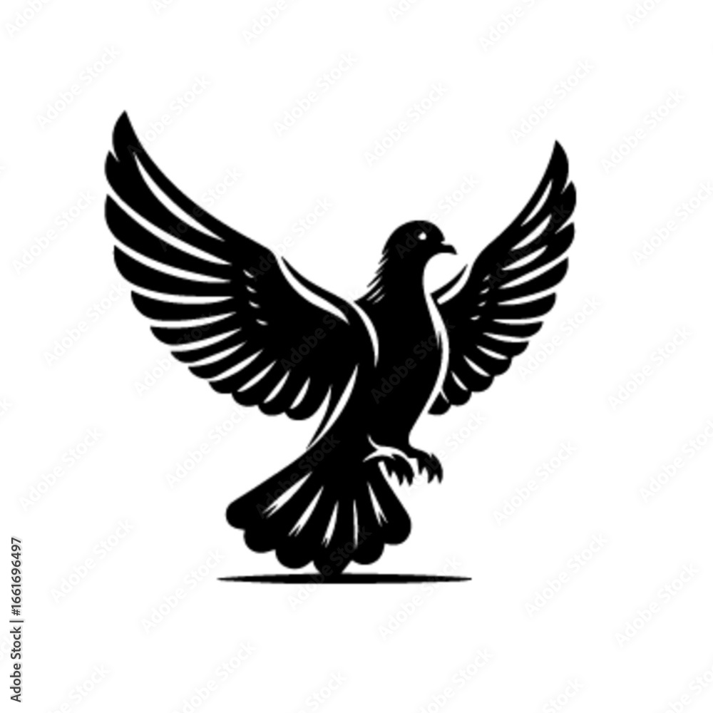 Fototapeta premium Realistic Pigeon Bird Vector Illustration