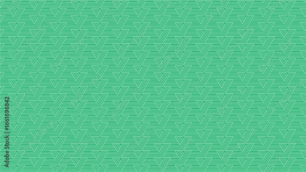 Fototapeta premium Modern Seamless White and Gold Geometric Pattern on Green Background, Abstract Oriental Line Texture for Luxury Wallpaper, Decorative Tile, and Contemporary Design