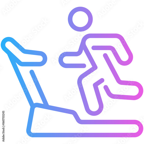 treadmill gradient line icon
