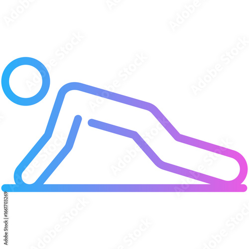 push up gradient line icon