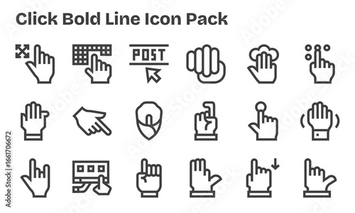 18 Bold Line Designs - Click Vector Icons