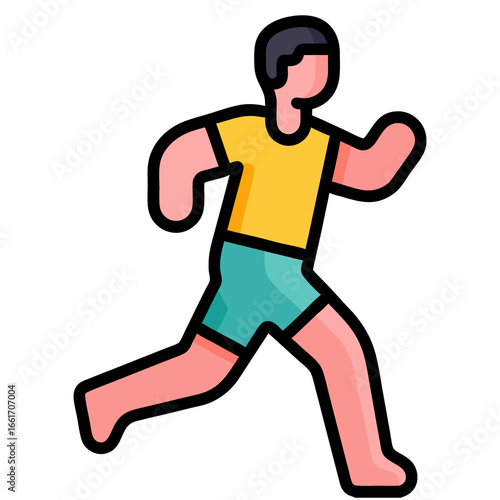 Running Man - PNG Transparent -  vector illustration