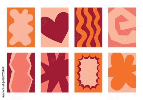 Wallpaper Mural Collection of abstracts, designs, frames and backgrounds for creating posters, postcards and flyers. A colorful set of templates and simple decors for printing and design for a wedding, birthday, ect. Torontodigital.ca