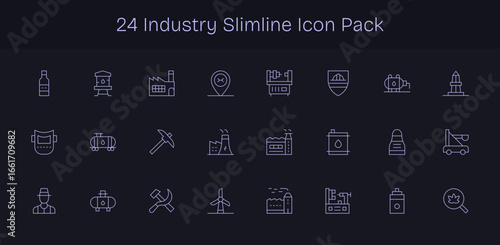Industry Design Icons - 24 in Slim Line Style