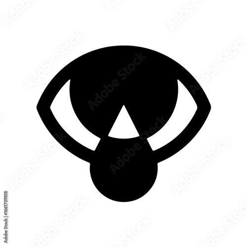 Minimalist eye icon for surveillance, security, and vision concepts in modern designs perfect for web