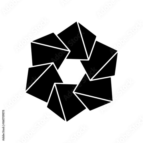Stunning abstract geometric design, modern elegant logo icon, stylish professional graphic symbol, vector origin