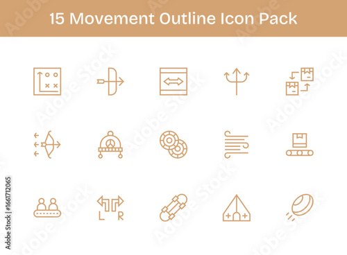 Movement Visual Pack - 15 Outline Icons