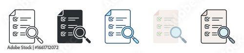 Evaluation Icon Set Multiple Style Collection