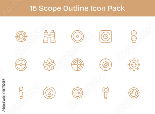 15 Outline Vectors for Scope Theme