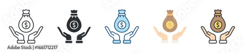 Capital Icon Set Multiple Style Collection