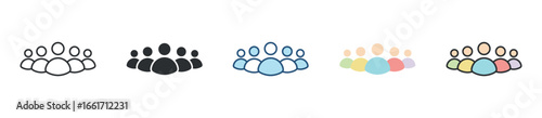 Employees Icon Set Multiple Style Collection