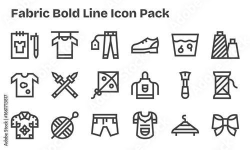 Fabric Visual Pack - 18 Bold Line Icons