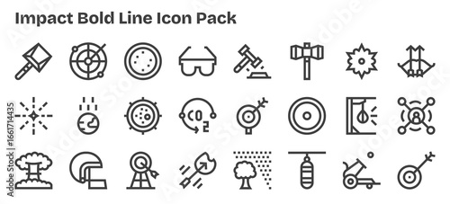 Impact Visual Pack - 24 Bold Outline Icons