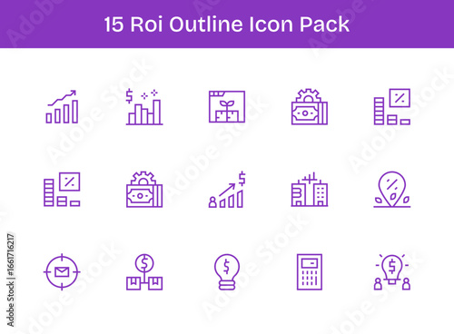 15 Outline Style Icons - Roi Collection