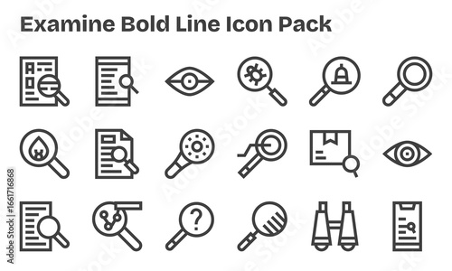 18 Bold Line Designs - Examine Vector Icons