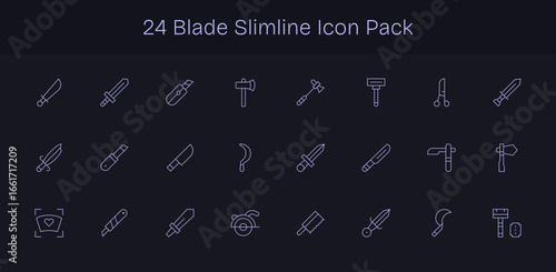 Blade Design Icons - 24 in Slim Line Style
