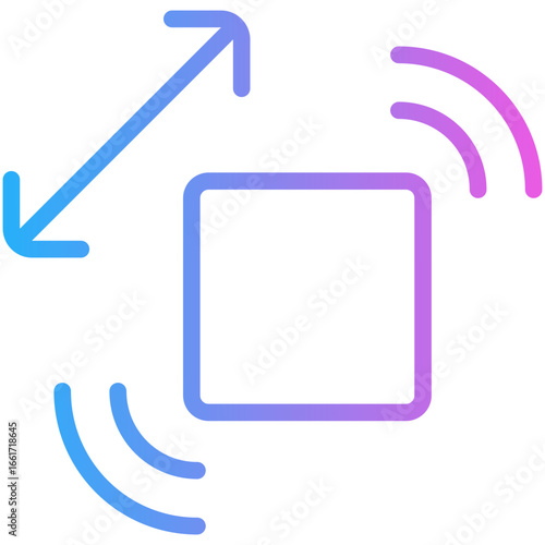 shake gradient line icon