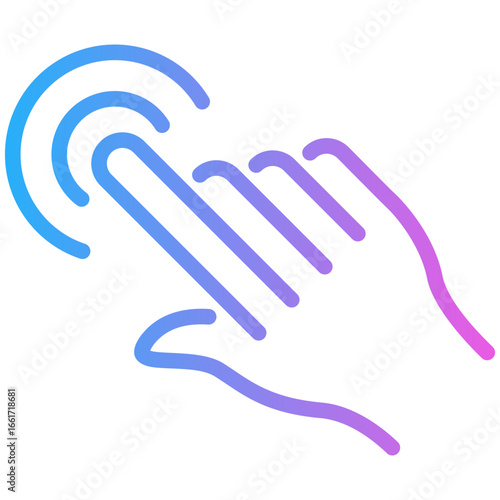 flick gradient line icon