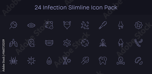 Infection Visual Pack - 24 Slim Line Icons