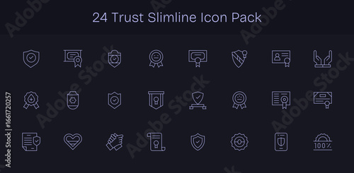 Trust Icon Collection - 24 Slim Line Designs