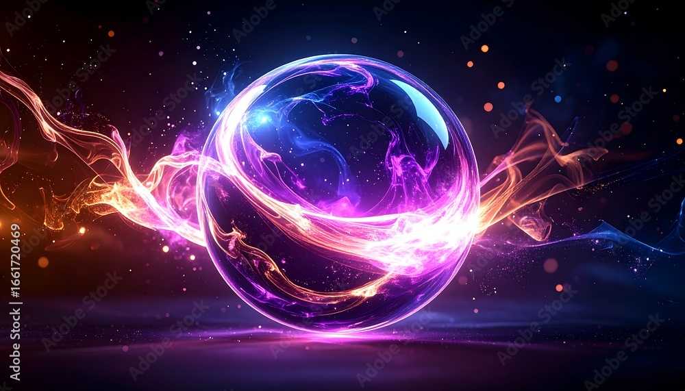 Obraz premium Luminous energy sphere