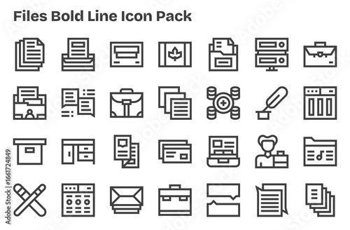 28 Extra Bold Line Designs - Files Vector Icons